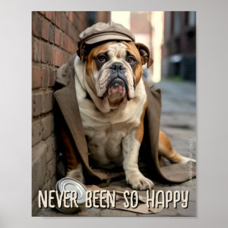 Sad & Lonely Pets Poster Print: So Happy