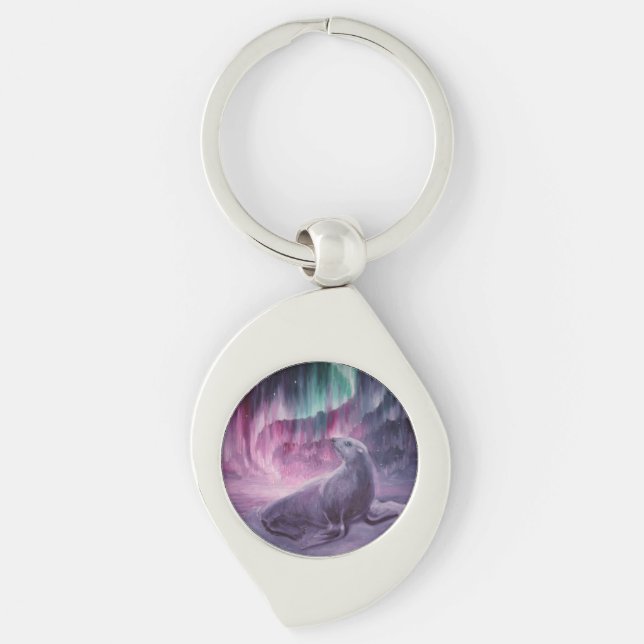 Sad lonely seal key ring (Front)