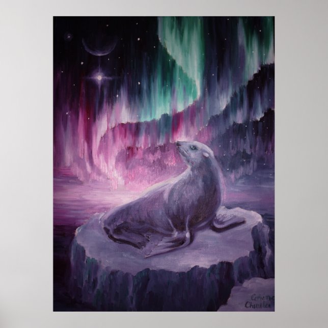 Sad lonely seal poster (Front)