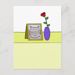 Sad Loss of Pet Cat Postcard