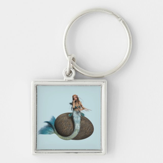 Sad Mermaid Key Ring (Front)