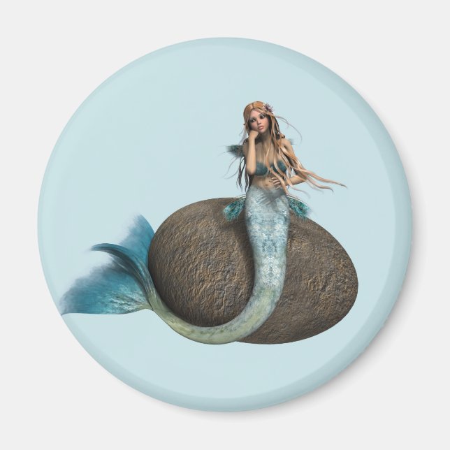 Sad Mermaid Magnet (Front)
