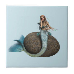 Sad Mermaid Tile