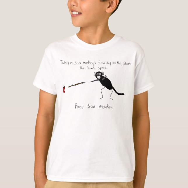 Sad Monkey Bomb Squad T-Shirt (Front)