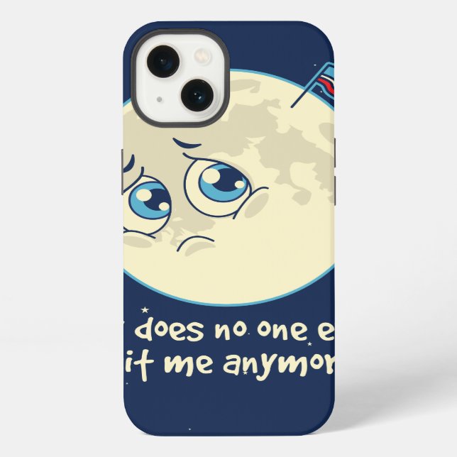 Sad Moon iPhone Case (Back)
