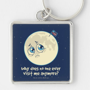 Sad Moon Key Ring