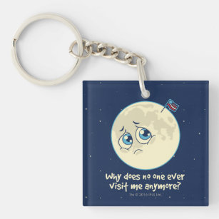 Sad Moon Key Ring