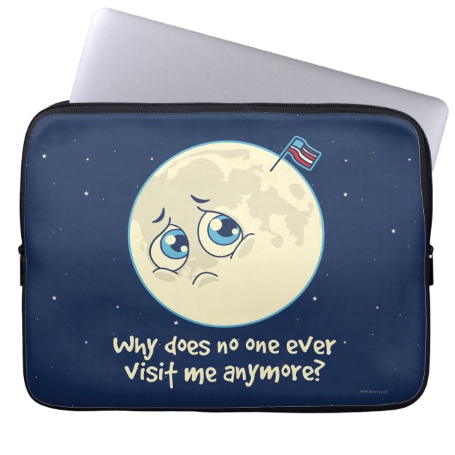 Sad Moon Laptop Sleeve (Front)