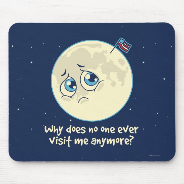 Sad Moon Mouse Mat (Front)