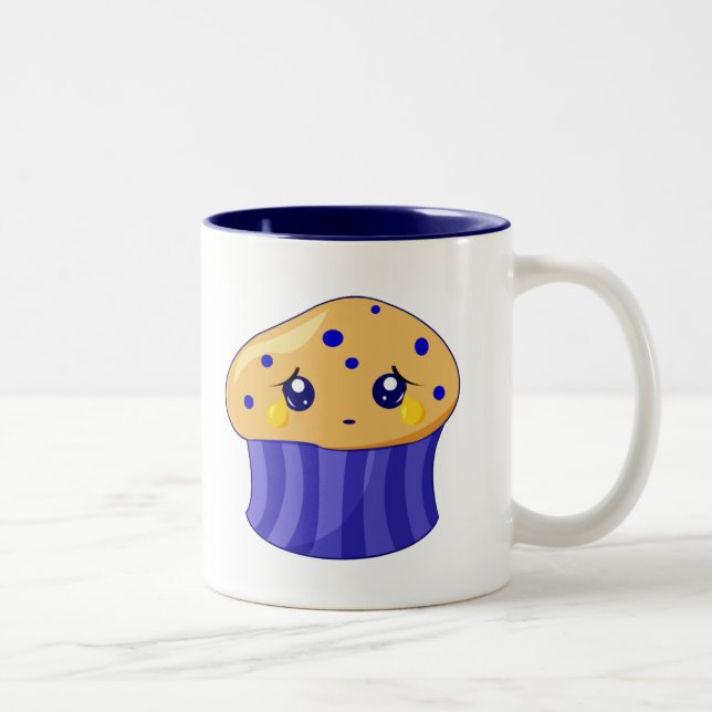 Sad Muffin Two-Tone Coffee Mug (Right)