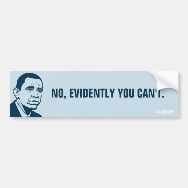 Sad Obama Customisable Bumper Sticker (Front)