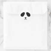 Sad panda face classic round sticker (Bag)