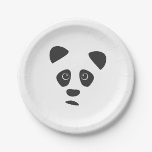 Sad Panda Paper Plate