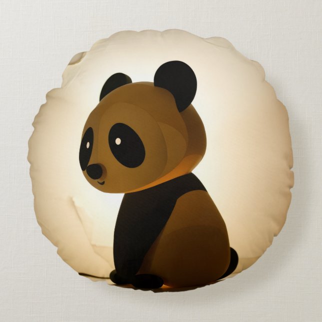 Sad Panda Round Cushion (Front)