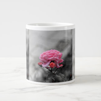 Sad pink rose large coffee mug