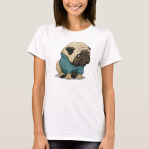 Sad pug dog