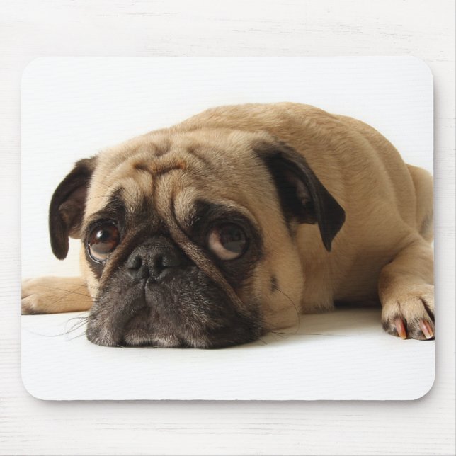 Sad Pug Mouse Mat (Front)