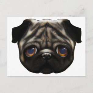Sad Pug postcard