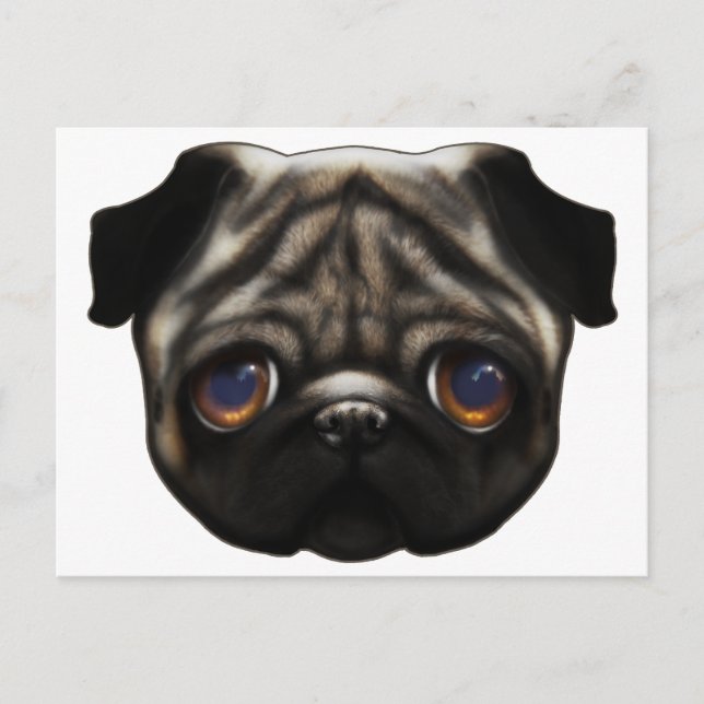 Sad Pug postcard (Front)