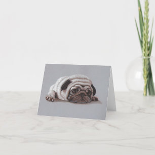 Sad Pug Thank You Card