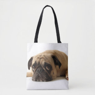 Sad Pug Tote Bag