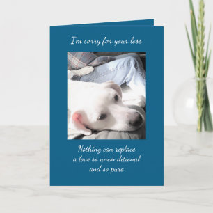 Sad Puppy Dog with Dad Sorry for Loss Sympathy Card
