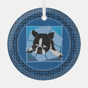 Sad Puppy Glass Tree Decoration