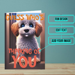 Sad Puppy Thinking of You Card