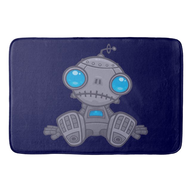 Sad Robot Bath Mat (Front)