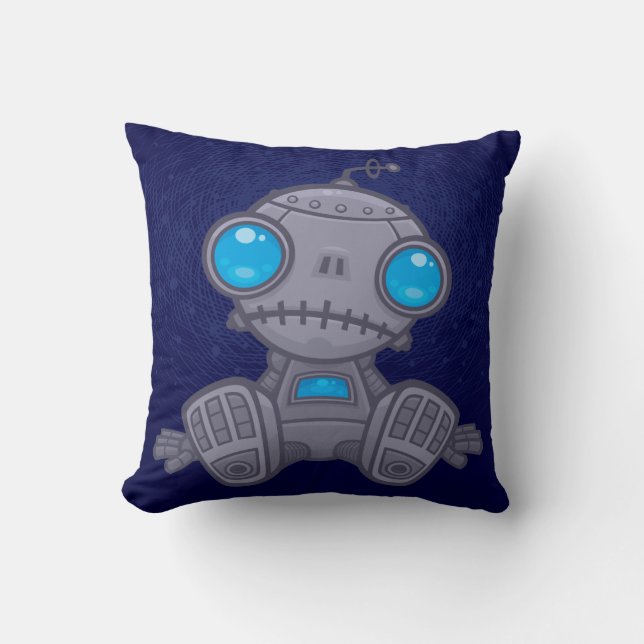 Sad Robot Cushion (Front)