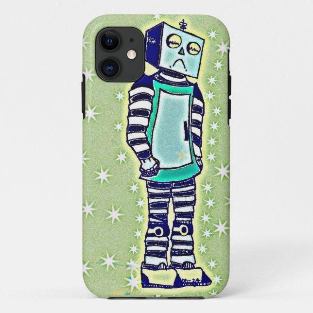 Sad Robot iPhone Case (Back)