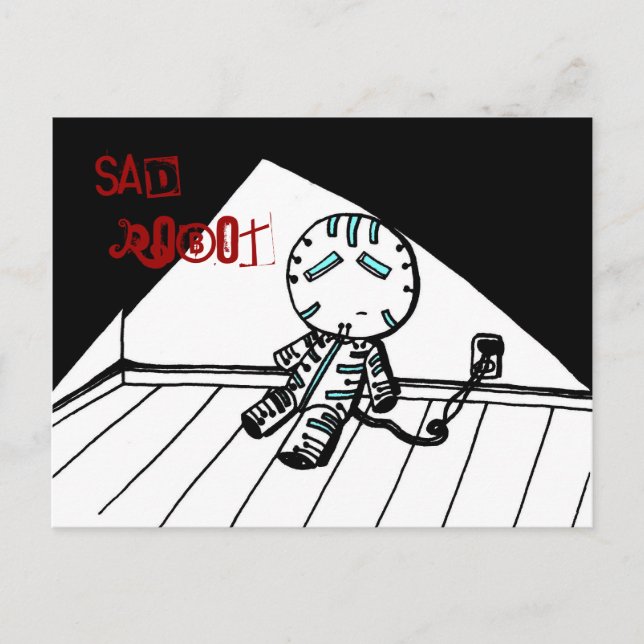 Sad Robot Postcard (Front)