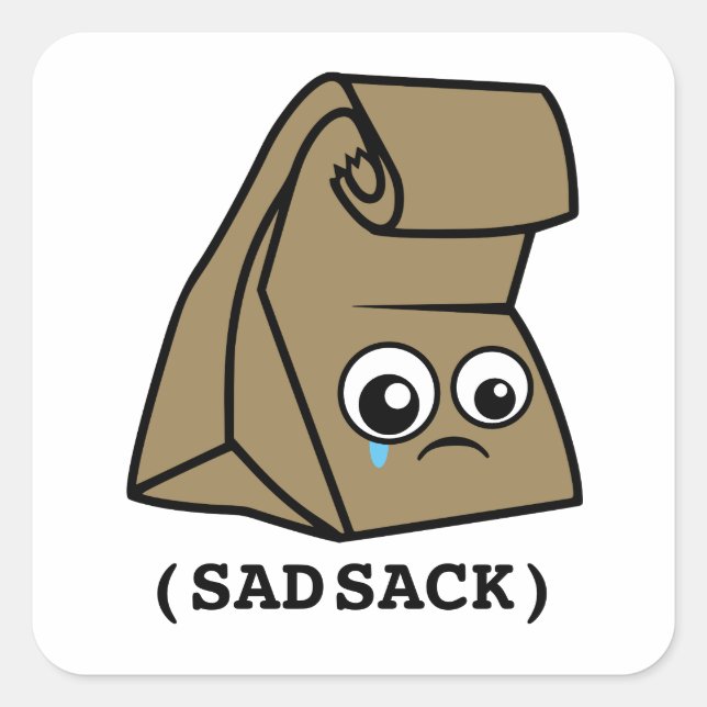 Sad Sack Square Sticker (Front)