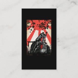Sad Samurai Warrior Japanese Culture Swordsman Business Card