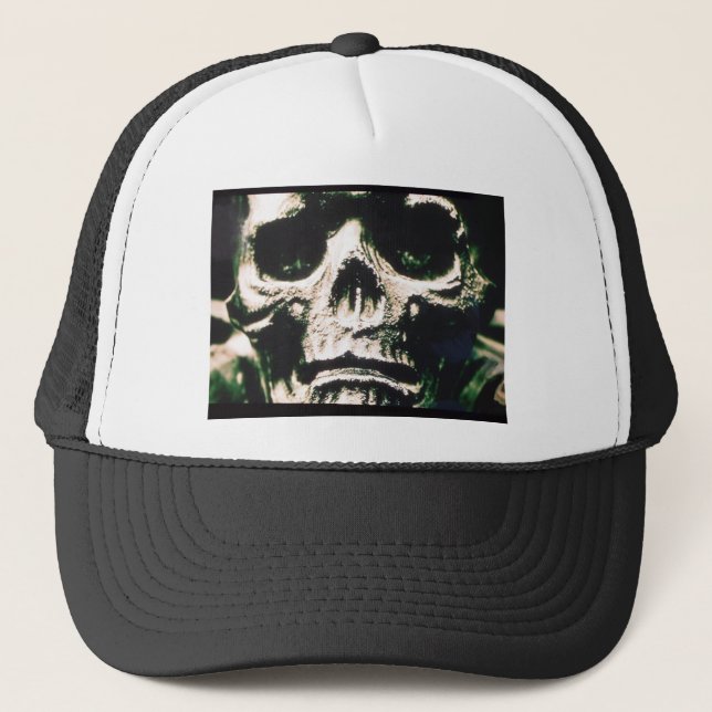 Sad Skull Trucker Hat (Front)