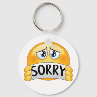 Sad Sorry Emoji Face Holding Apology Sign