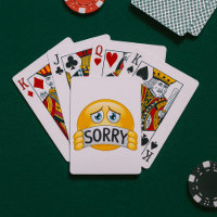 Sad Sorry Emoji Face Holding Apology Sign
