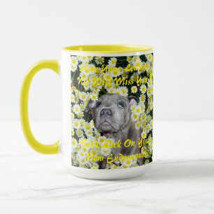 Sad Staffy Puppy Awe Your Leaving Design, Mug