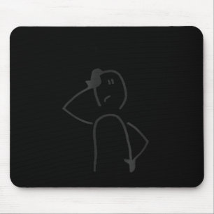 Sad Stick Figure Fisherman No Fishing Today Father Mouse Mat