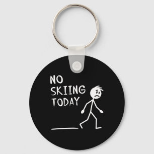 Sad Stick Man No Skiing Today Fathers Day Key Ring