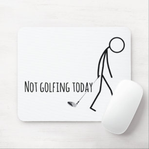 Sad Stickman for Golfer Mouse Mat