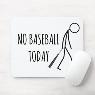 Sad Stickman with Baseball Bat Mouse Mat