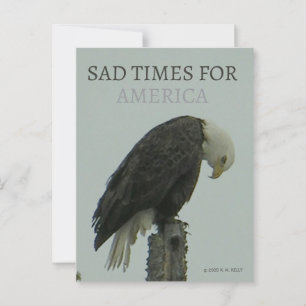 SAD TIMES FOR AMERICA - By - K. M. Kelly -  Postcard
