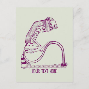 Sad traffic light  postcard