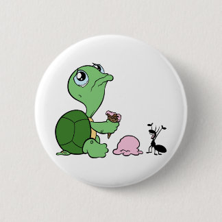 Sad Turtle Happy Ant 6 Cm Round Badge