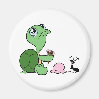 Sad Turtle Happy Ant Magnet