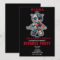 Sad VOODOO Doll Bear UNLUCKY in LOVE Divorce Party