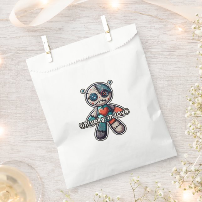 Sad VOODOO Doll Bear UNLUCKY in LOVE Favour Bags (Clipped)