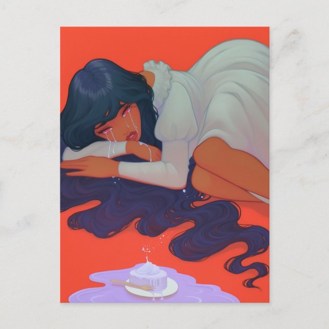 Sad Woman Postcard (Front)