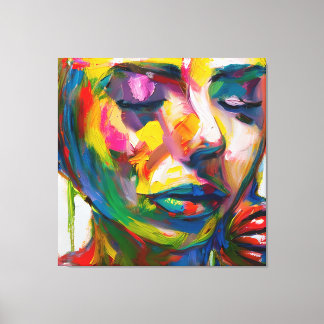 sad women canvas print